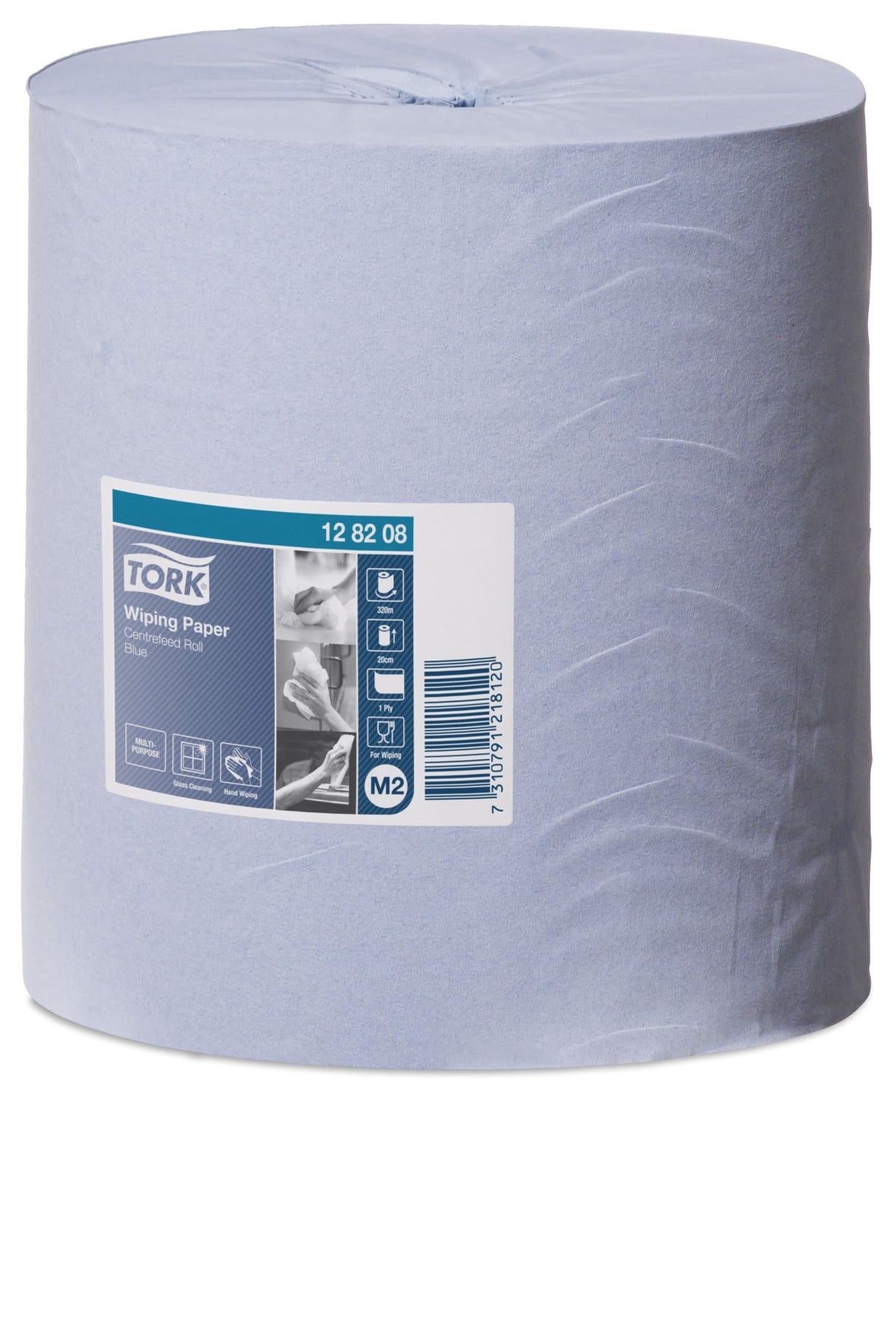Tork M2 Wiping Centrefeed Paper Roll Blue 20cm x 320cm 6 Rolls