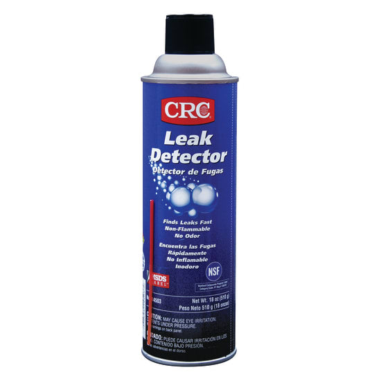 CRC Leak Detection 510gm aerosol for rapid detection of gas and air leaks, forming visible bubbles for easy identification.