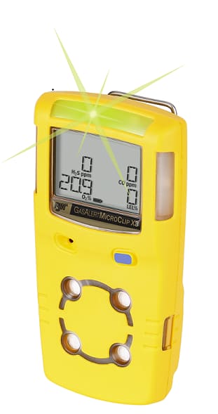 GasAlert MicroClip X3 (O2, LEL, CO, H2S)