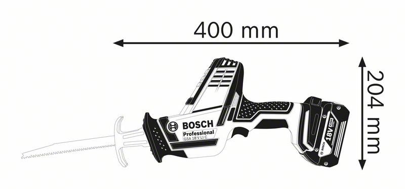 Bosch GSA 18 V-LI C Cordless Reciprocating Saw 0 - 3050 spm (Skin Only)