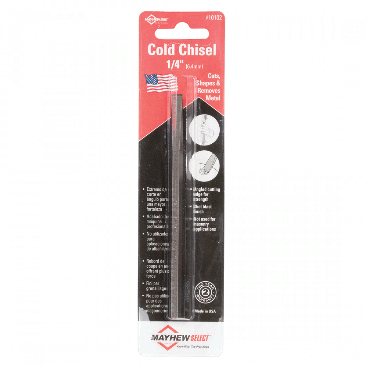 Mayhew Cold Chisel MA10102 1/4"X4 1/2" (Each)