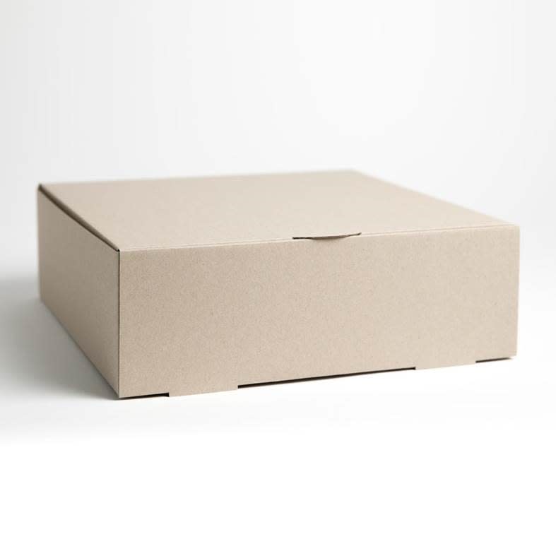 Natural Corrugated Cardboard Cake Box 305 x 305 x 70mm 100 (Pack)