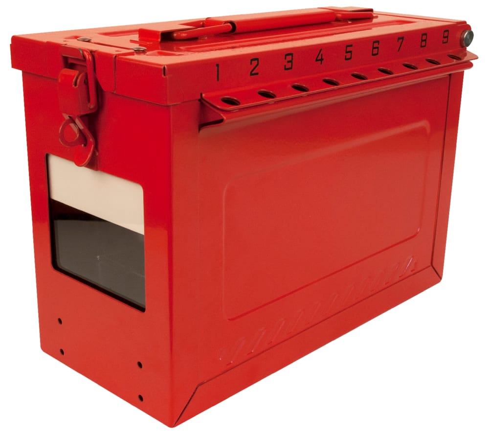 Master Lock S602 Group Lockbox with Key Window 55 lock capacity - Red