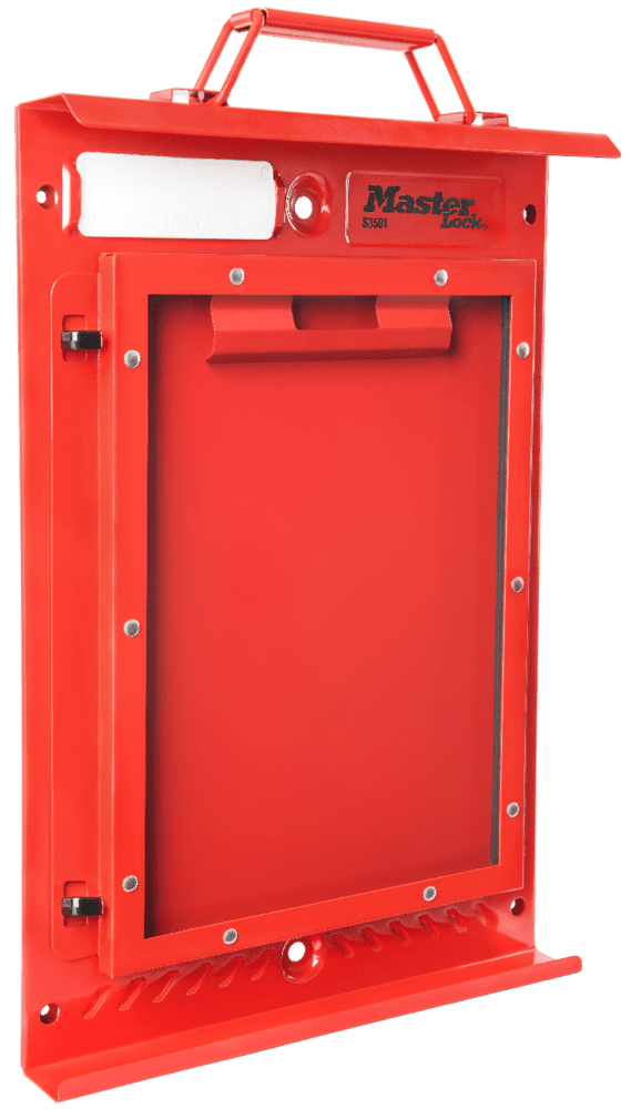 Master Lock S3501 Permit Display Case Wall Mounted/Portable - Red