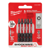 SHOCKWAVE #2 Power Bit Square Recess 50mm (2") 5PK