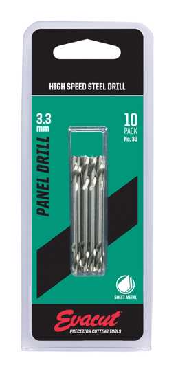 Panel Drill 3.3mm HSS 10 Pack (Each)