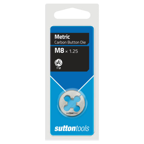 M8 x 1.25 Button Die from Smartfox NZ, durable carbon alloy steel, ideal for cutting male threads in DIY and trade applications.