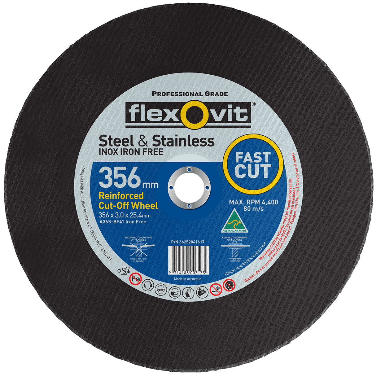 Flexovit Type 41 Cut-Off Wheel 36 Grit 356x3x25.4mm (Each)
