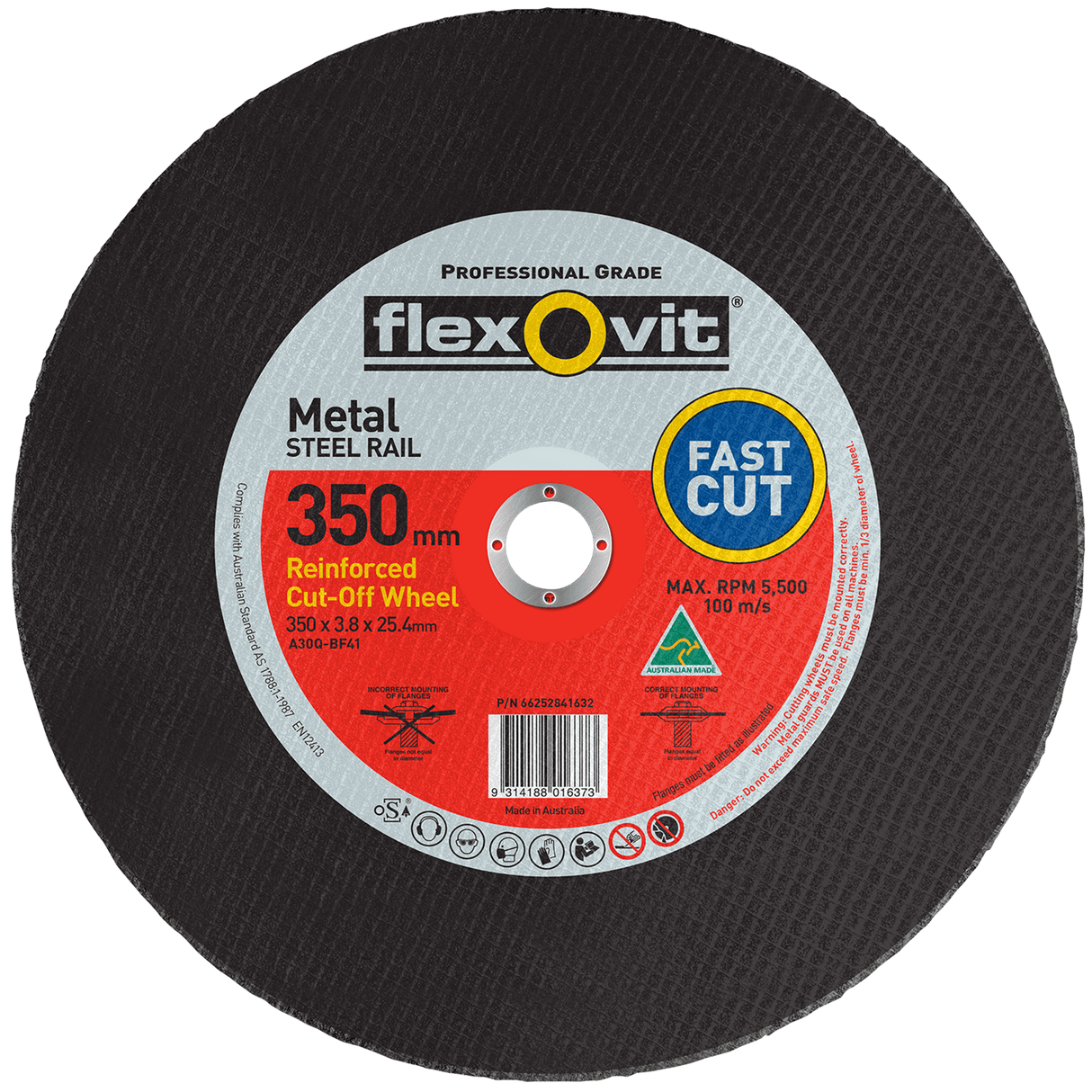 Flexovit Type 41 Cut-Off Wheel 356x3.8x25.4mm (Each)