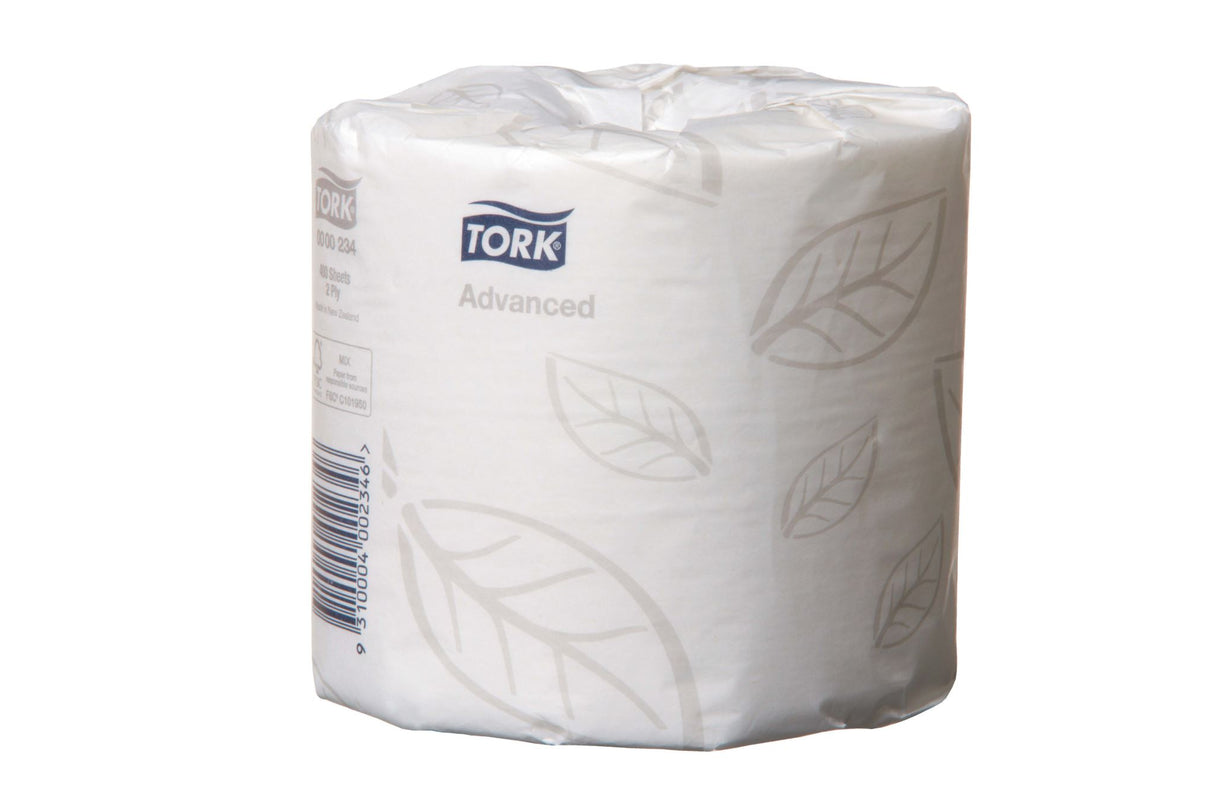 Soft 2 Ply Toilet Paper Conventional Roll 400 Sheets (Pack of 48) - Tork