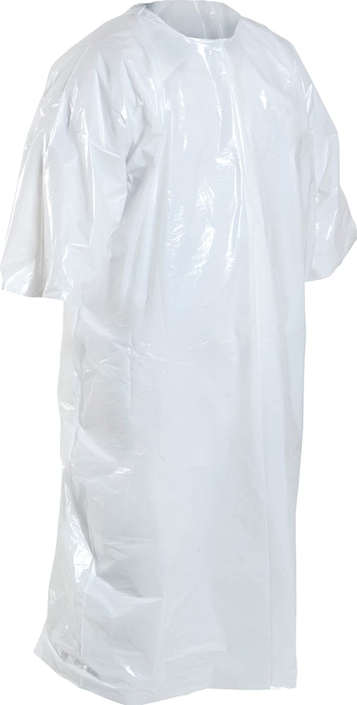 Eagle LDPE 3/4 Open Sleeve Splash Jacket White 780x1300mm (Carton of 200)