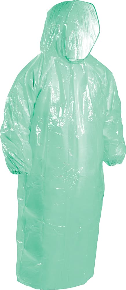 Eagle LDPE Rain/Splash Jacket with Hood Green 780 x 1300mm (Carton of 200)