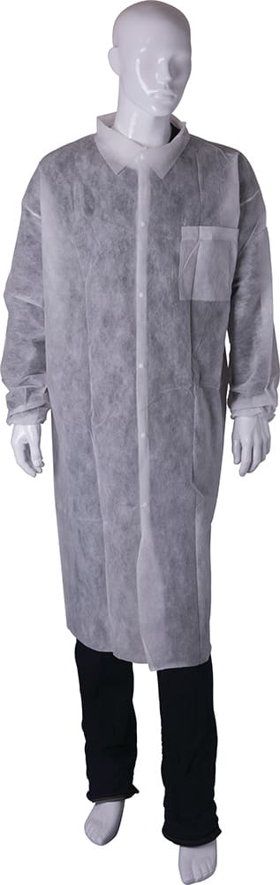 Harveys Polypropylene Lab Coat White Large (Each)