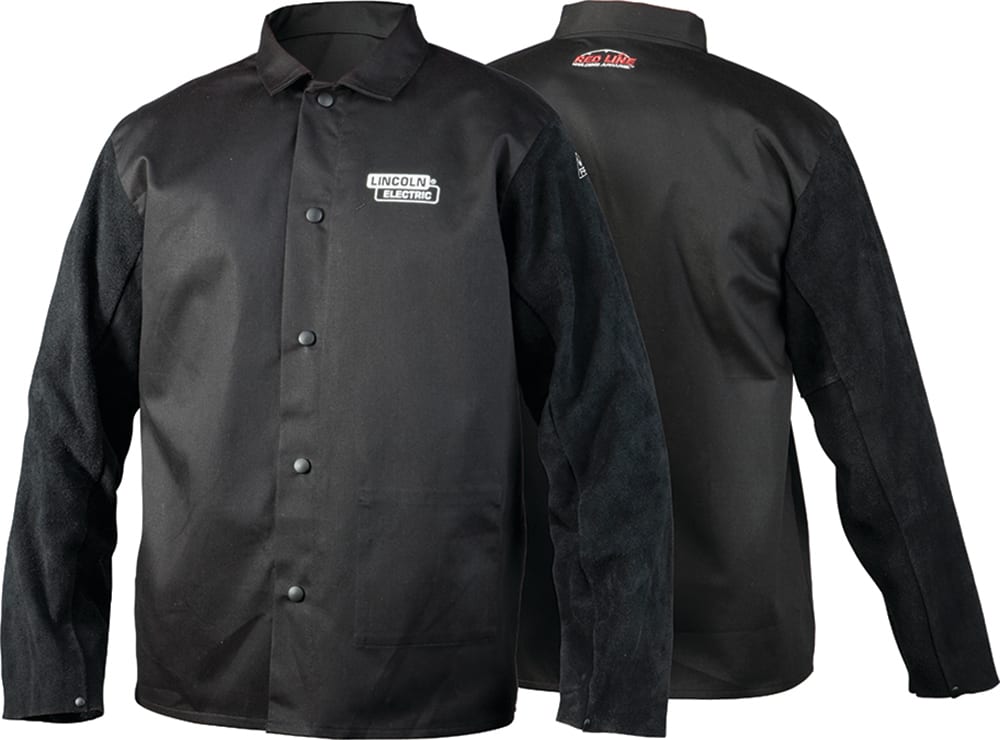 Traditional Split Leather-Sleeved Jacket - 2XL