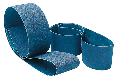 Norton Zirconia Resin Cloth Belt 100x1520mm, 40 grit, designed for durable metalworking with self-sharpening and clog-resistant features.