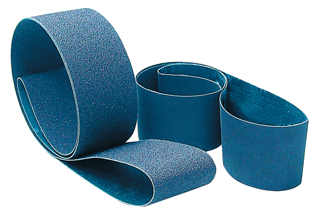 Norton Zirconia Resin Cloth Belt 100x1520mm, 40 grit, designed for durable metalworking with self-sharpening and clog-resistant features.