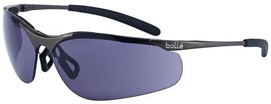Bolle Contour Metal Safety Glasses, Smoke Lens (Each)