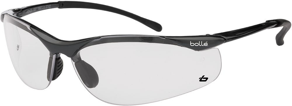 Bolle Contour Safety Glasses, Clear Lens