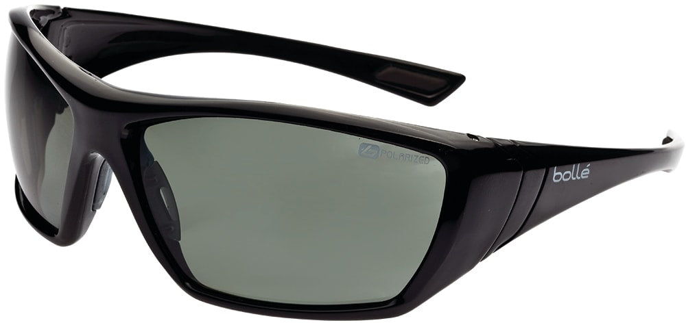 Bolle Hustler Safety Glasses, Grey/Green Lens