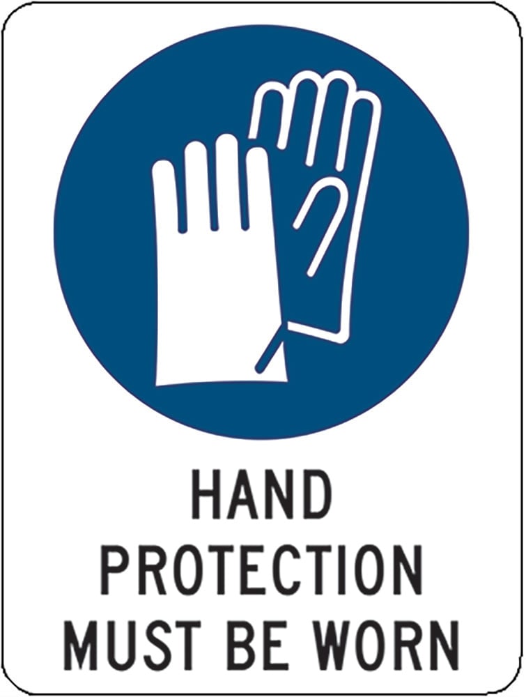Mandatory Sign | Hand Protection Must Be Worn W300mm x H450mm  -