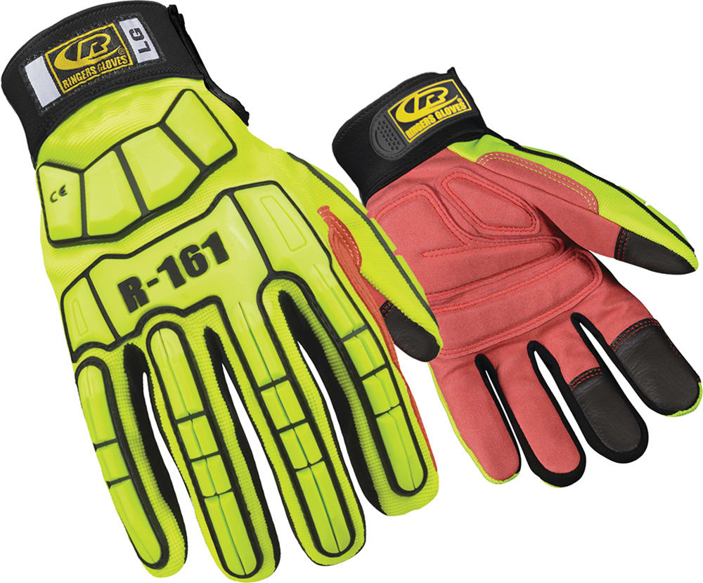 RINGERS Superhero Padded Palm 161 Glove (Pair) - Yellow/Red - 12