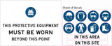 Mandatory Sign | Protective Equipmt Must Be Worn W600mm x H450mm  -