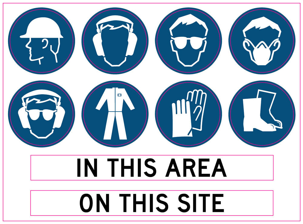 Mandatory Sign | Protective Equipmt Must Be Worn W600mm x H450mm  -