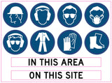 Mandatory Sign | Protective Equipmt Must Be Worn W600mm x H450mm  -