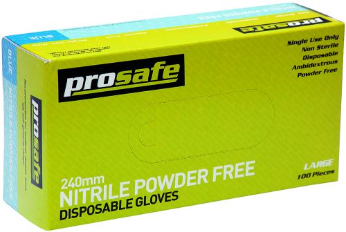 Nitrile Powder Free Gloves - Large (100 Per Box)