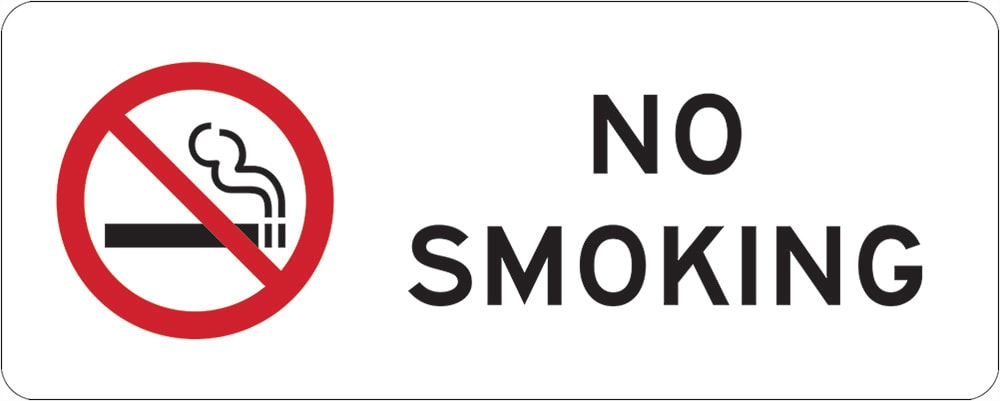 Prohibition Sign | No Smoking W450mm x H180mm (Single Sided) - Standard