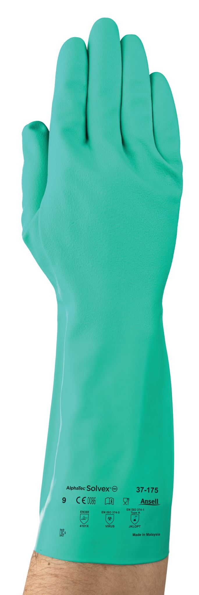 Ansell AlphaTec Solvex 37-175 Flock lined Gloves 8-11 (Pair) - Standard - 11