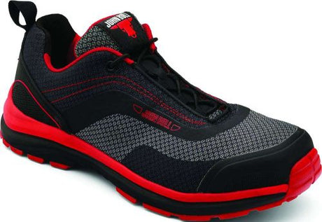John Bull Leopard 6521 Safety Shoes (Size 7) with breathable nylon upper, slip-resistant outsole, and steel toe cap for maximum protection.