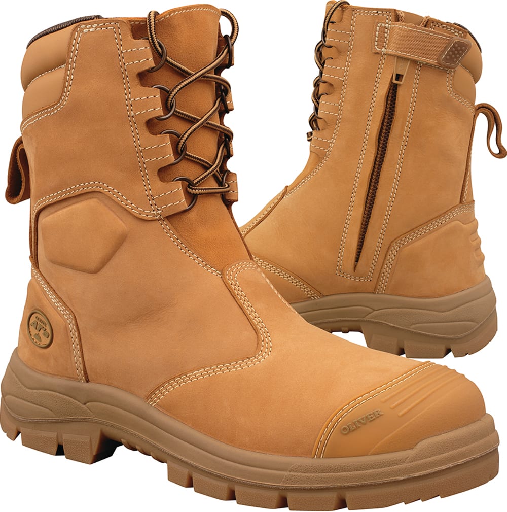 OLIVER 55-385 Hi Leg Zip Sided Safety Boots - Standard - 13
