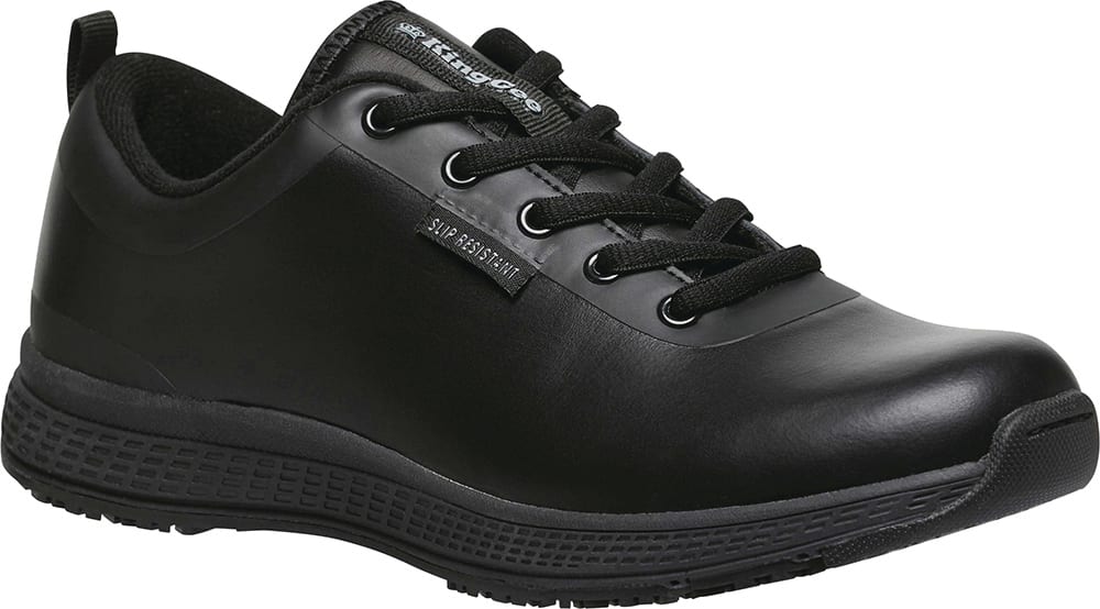 Women's KingGee Leather Superlite Shoe - Non-Slip 4-11 - Black - 09