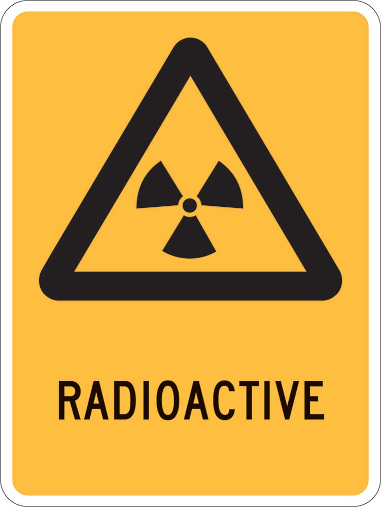 Warning Sign | Radioactive W180mm x H250mm - Standard