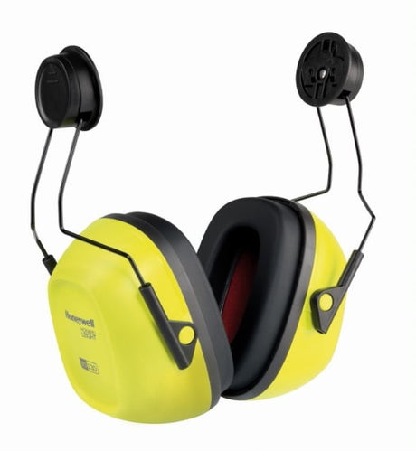 Howard Leight VeriShield VS130 earmuffs, designed for comfort and noise protection, featuring memory foam and wide cup openings.