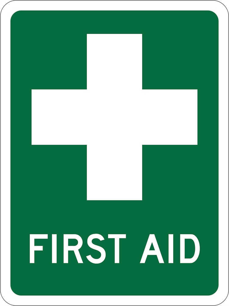 Emergency Info Sign | First Aid W300mm x H450mm (Single Sided) - Standard