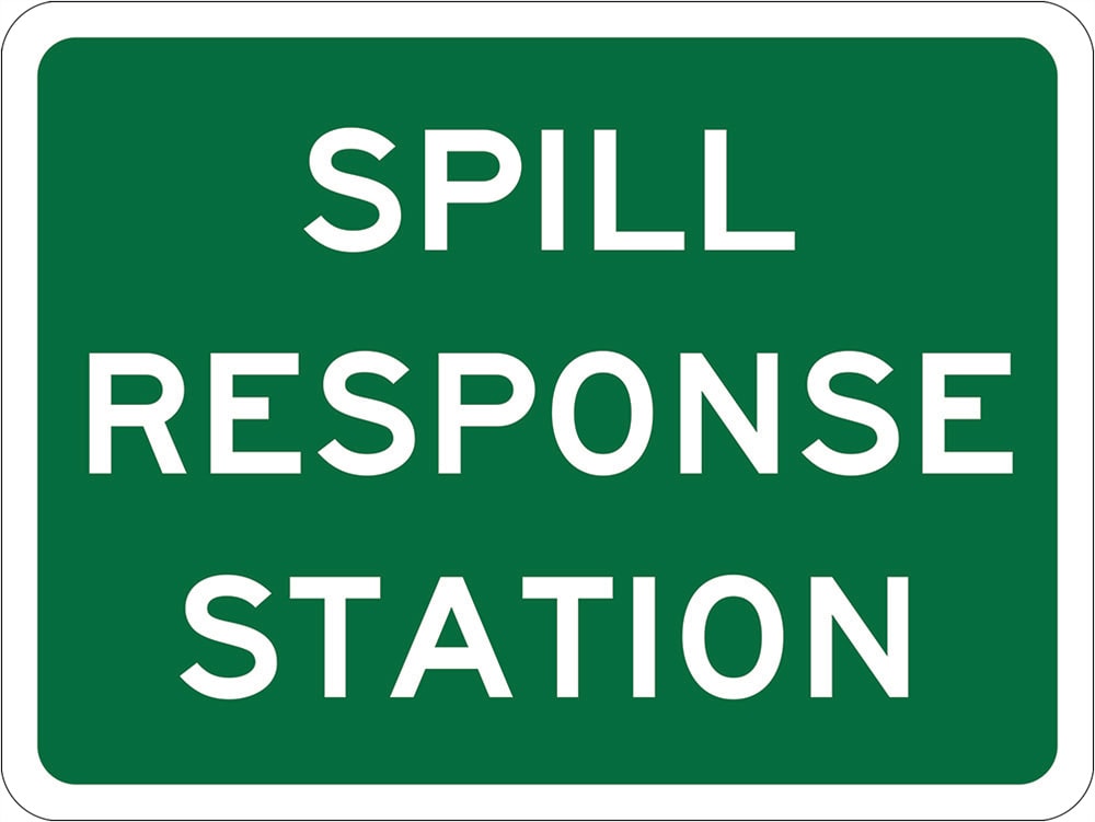 Emergency Info Sign | Spill Response Station W250mm x H180mm (Single Sided)