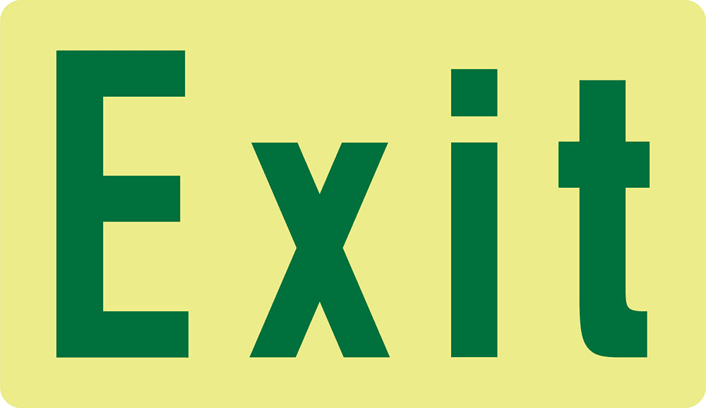 Emergency Exit Sign | Exit - Luminescent 290mm x 162mm