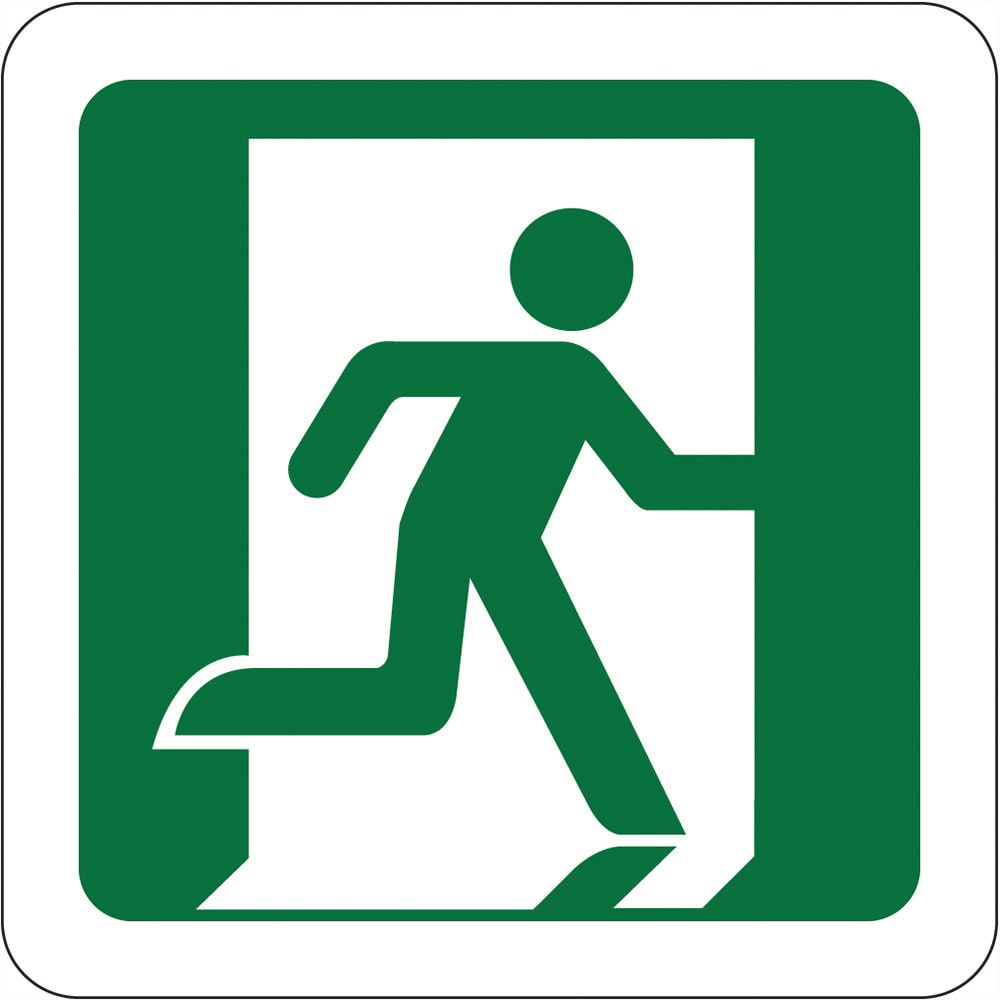 Emergency & Exit Sign | Running Man, Right W220mm x H220mm  -