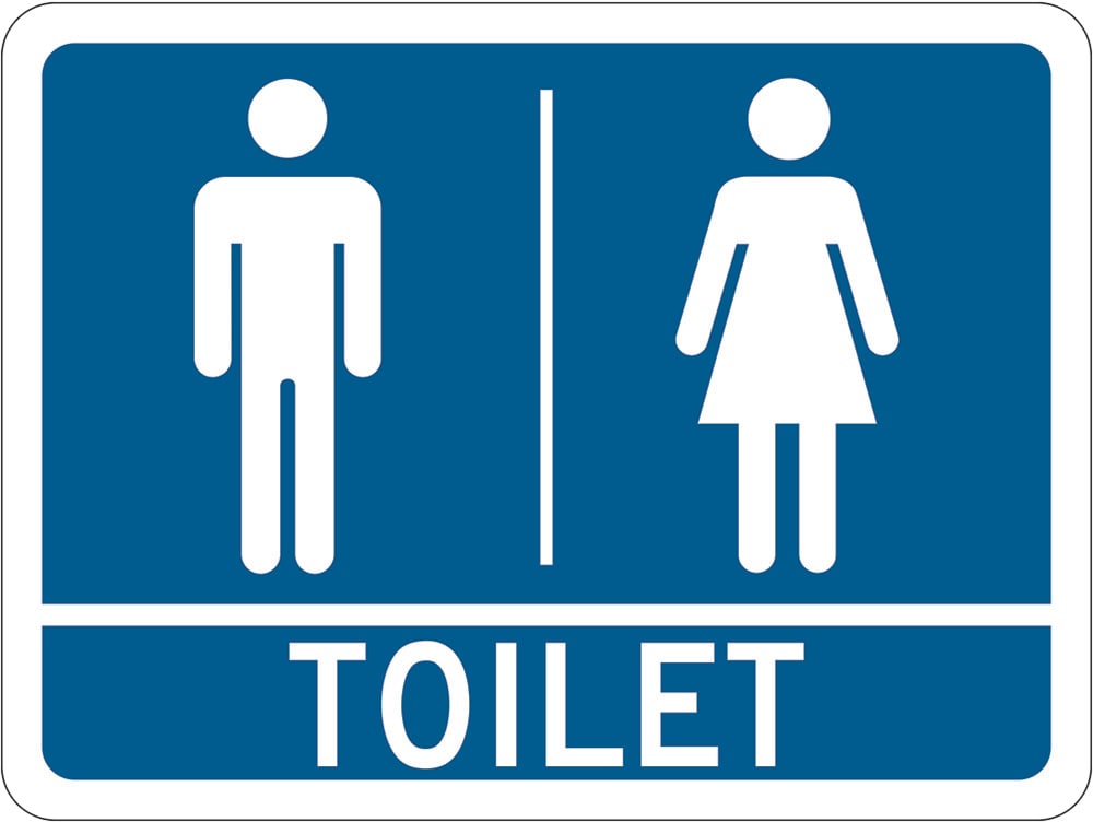 General Info Sign | Toilet - Unisex W200mm x H150mm (Single Sided) - Standard