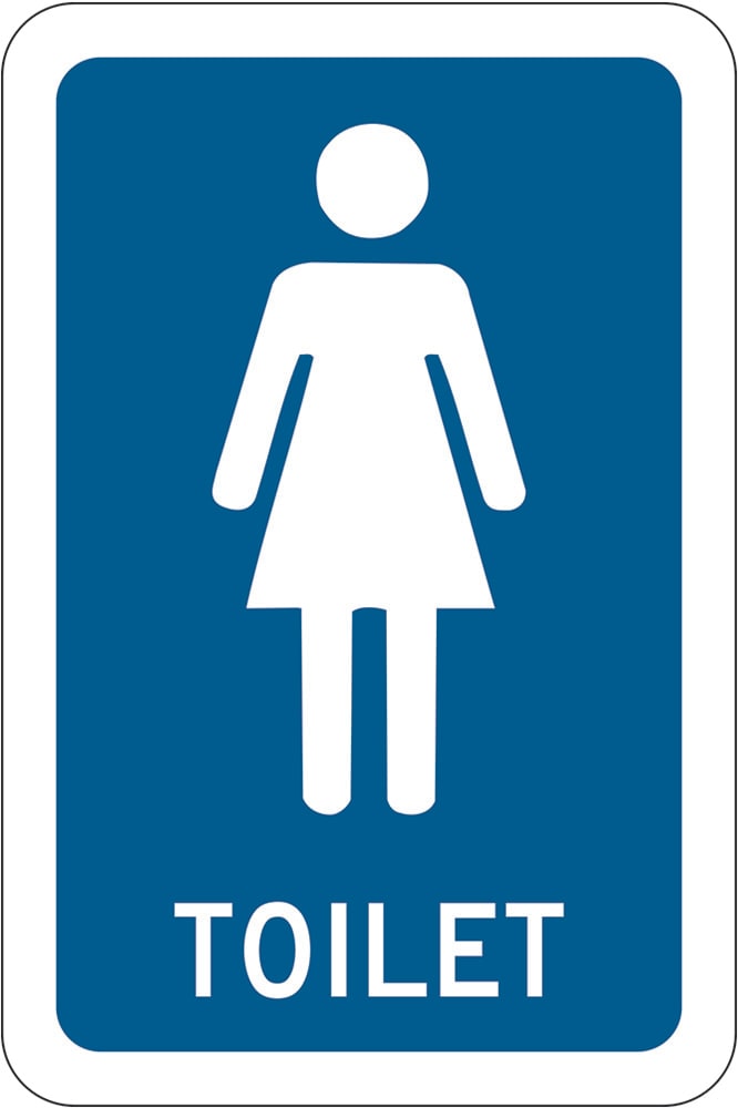General Info Sign | Toilet - Female Icon W100mm x H150mm (Single Sided)