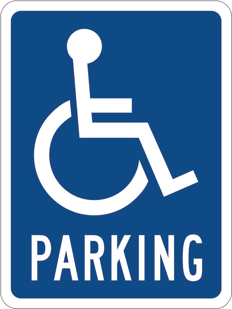 General Info Sign | Wheelchair Parking W300mm x H450mm (Single Sided) - Standard