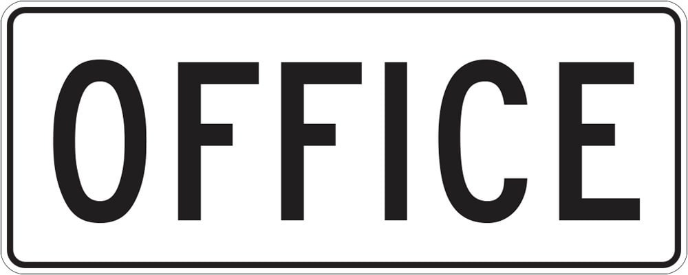 General Info Sign | Office W200mm x H75mm (Single Sided) - Standard