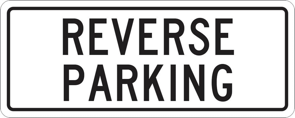 General Info Sign | Reverse Parking W450mm x H180mm (Single Sided) - Standard