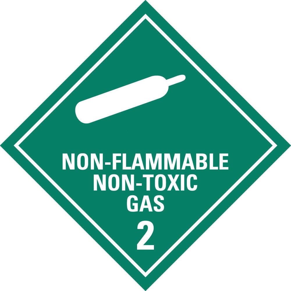 Dangerous Goods Sign | Non-flammable Non-toxic Gas W400mm x H400mm - Standard