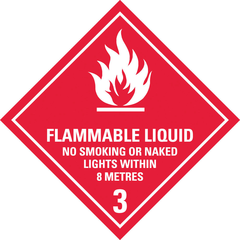 Dangerous Goods Label | Flammable Liquid 3 W400mm x H400mm