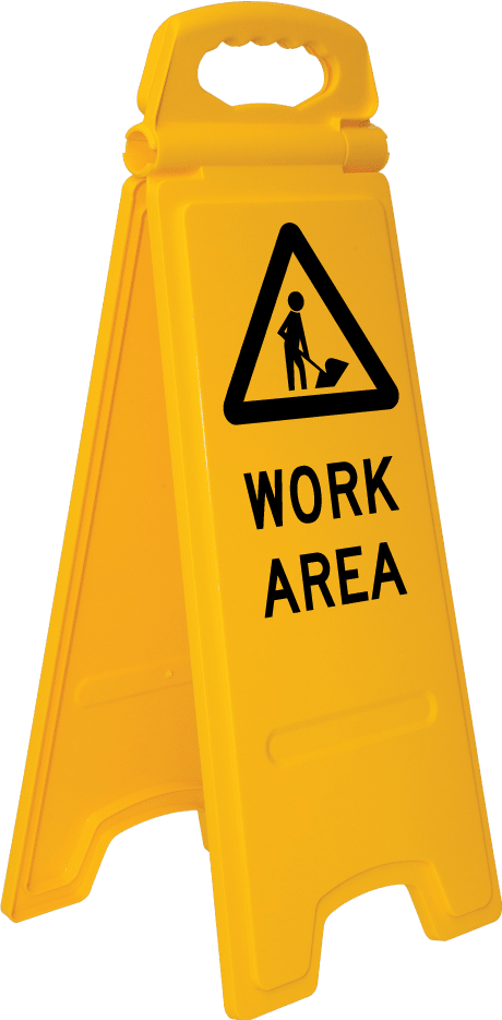 Floor Stand Sign, Prem | Work Area H670mm - Standard