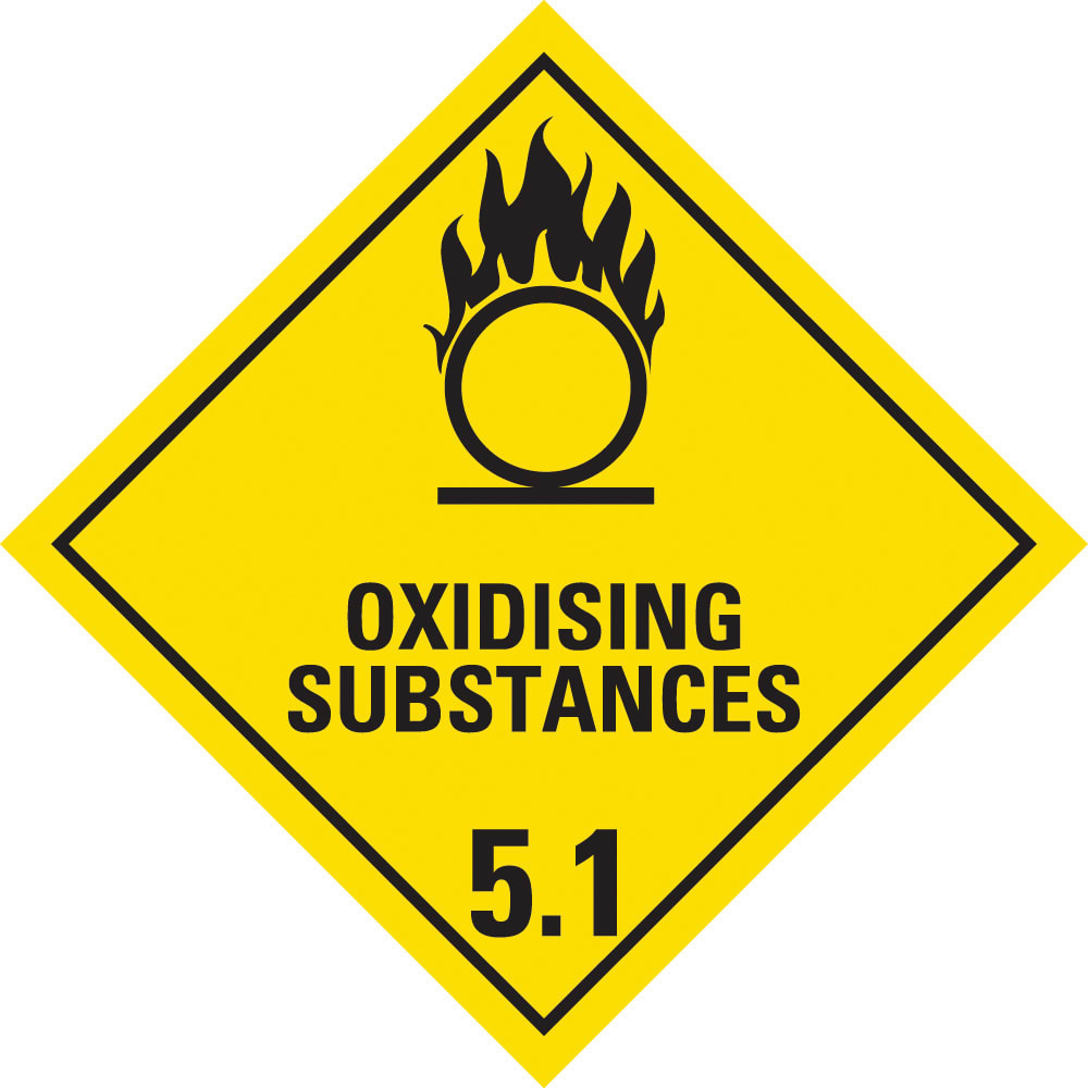 Hazardous Substances Sign|Oxidising Substances 5.1 W250mm x H250mm  -