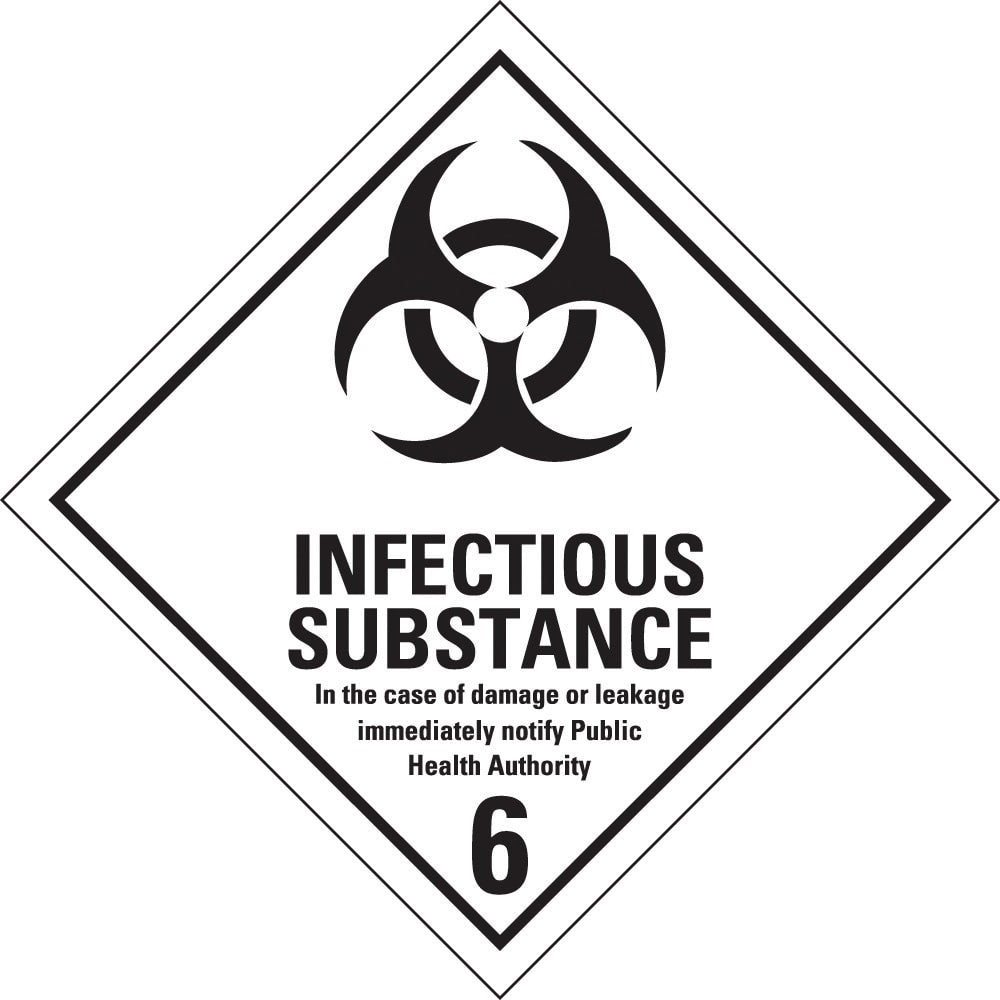 Hazardous Substances Sign | Infectious Substance 6 (Single Sided)